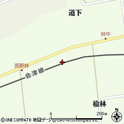 福島県南会津町（南会津郡）長野（中松原）周辺の地図
