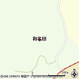 福島県田村郡小野町和名田周辺の地図