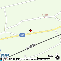 福島県南会津町（南会津郡）長野（落合道下）周辺の地図