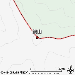 鍋山周辺の地図