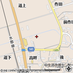 福島県玉川村（石川郡）中（道上）周辺の地図