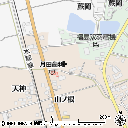 福島県玉川村（石川郡）中（下谷地）周辺の地図