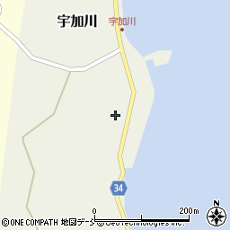 石川県鳳珠郡穴水町宇加川ル77周辺の地図
