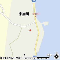 石川県鳳珠郡穴水町宇加川ル44周辺の地図