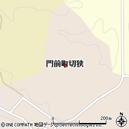 石川県輪島市門前町切狭周辺の地図