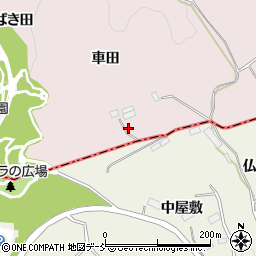 福島県須賀川市狸森（車田）周辺の地図
