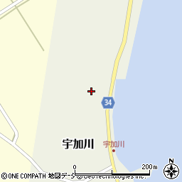 石川県穴水町（鳳珠郡）宇加川（ワ）周辺の地図