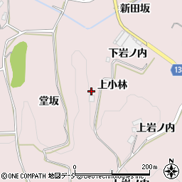 福島県須賀川市狸森上小林周辺の地図