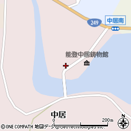 石川県鳳珠郡穴水町中居ヲ周辺の地図