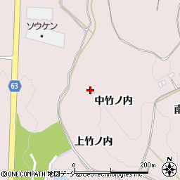 福島県須賀川市狸森（中竹ノ内）周辺の地図
