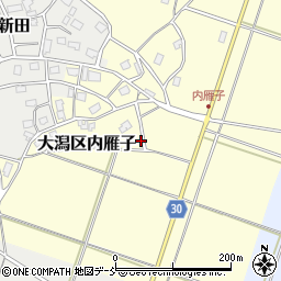 新潟県上越市大潟区内雁子周辺の地図