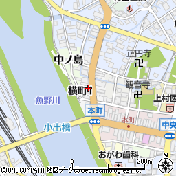 新潟県魚沼市横町周辺の地図
