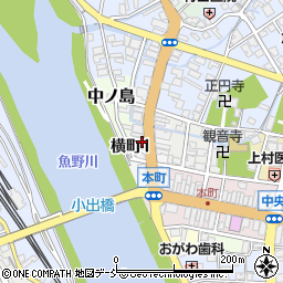 新潟県魚沼市横町周辺の地図