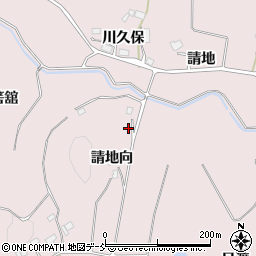 福島県須賀川市狸森請地向周辺の地図