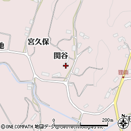 福島県須賀川市狸森関谷周辺の地図