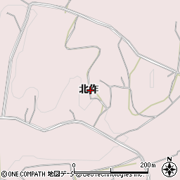 福島県須賀川市狸森北作周辺の地図