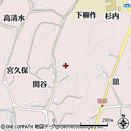 福島県須賀川市狸森関谷103周辺の地図