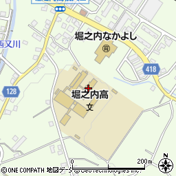 新潟県立堀之内高等学校　教務室周辺の地図
