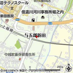 新潟県魚沼市与五郎新田周辺の地図