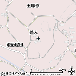 福島県須賀川市狸森蓬入周辺の地図