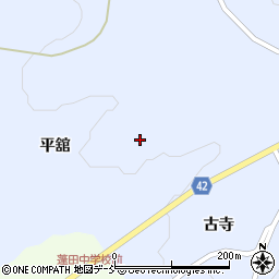 福島県石川郡平田村上蓬田中北周辺の地図