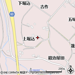 福島県須賀川市狸森上堀込周辺の地図