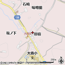 福島県須賀川市狸森味噌能周辺の地図