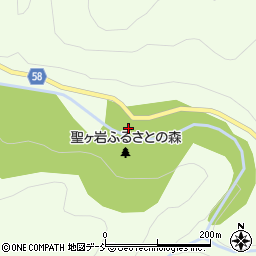 聖ヶ岩ふるさとの森キャンプ場周辺の地図