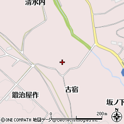 福島県須賀川市狸森古宿周辺の地図