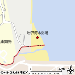 岩沢海水浴場周辺の地図
