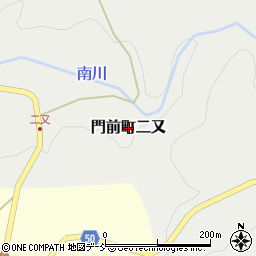 石川県輪島市門前町二又周辺の地図