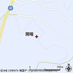 福島県石川郡平田村上蓬田関場周辺の地図