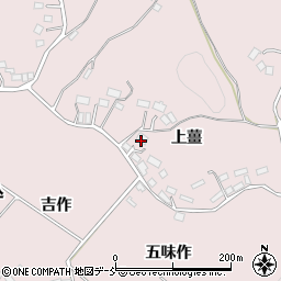 福島県須賀川市狸森（上薑）周辺の地図