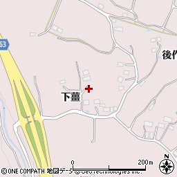福島県須賀川市狸森下薑周辺の地図