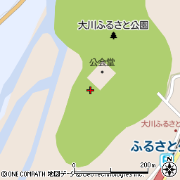 大川ふるさと公園　コミュニティセンター周辺の地図
