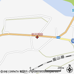 岩沢橋詰周辺の地図