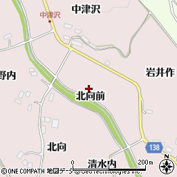 福島県須賀川市狸森北向前周辺の地図