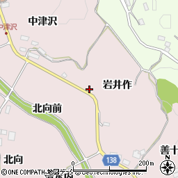 福島県須賀川市狸森（岩井作）周辺の地図