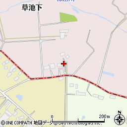 福島県須賀川市前田川草池下周辺の地図