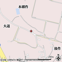 福島県須賀川市狸森大道周辺の地図