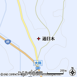 福島県石川郡平田村上蓬田通目木周辺の地図