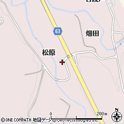 福島県須賀川市狸森松原周辺の地図