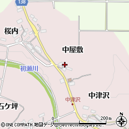 福島県須賀川市狸森中屋敷周辺の地図