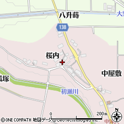 福島県須賀川市狸森桜内周辺の地図
