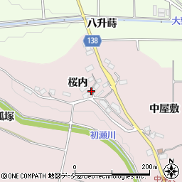 福島県須賀川市狸森（桜内）周辺の地図