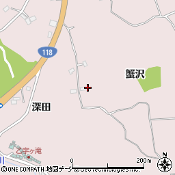 福島県須賀川市前田川蟹沢174周辺の地図