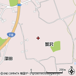 福島県須賀川市前田川（蟹沢）周辺の地図