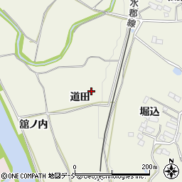 福島県須賀川市田中道田周辺の地図
