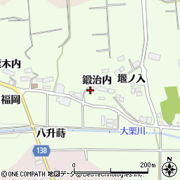 福島県須賀川市大栗鍛治内周辺の地図