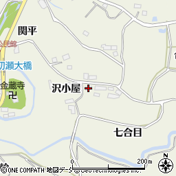 福島県須賀川市田中沢小屋周辺の地図